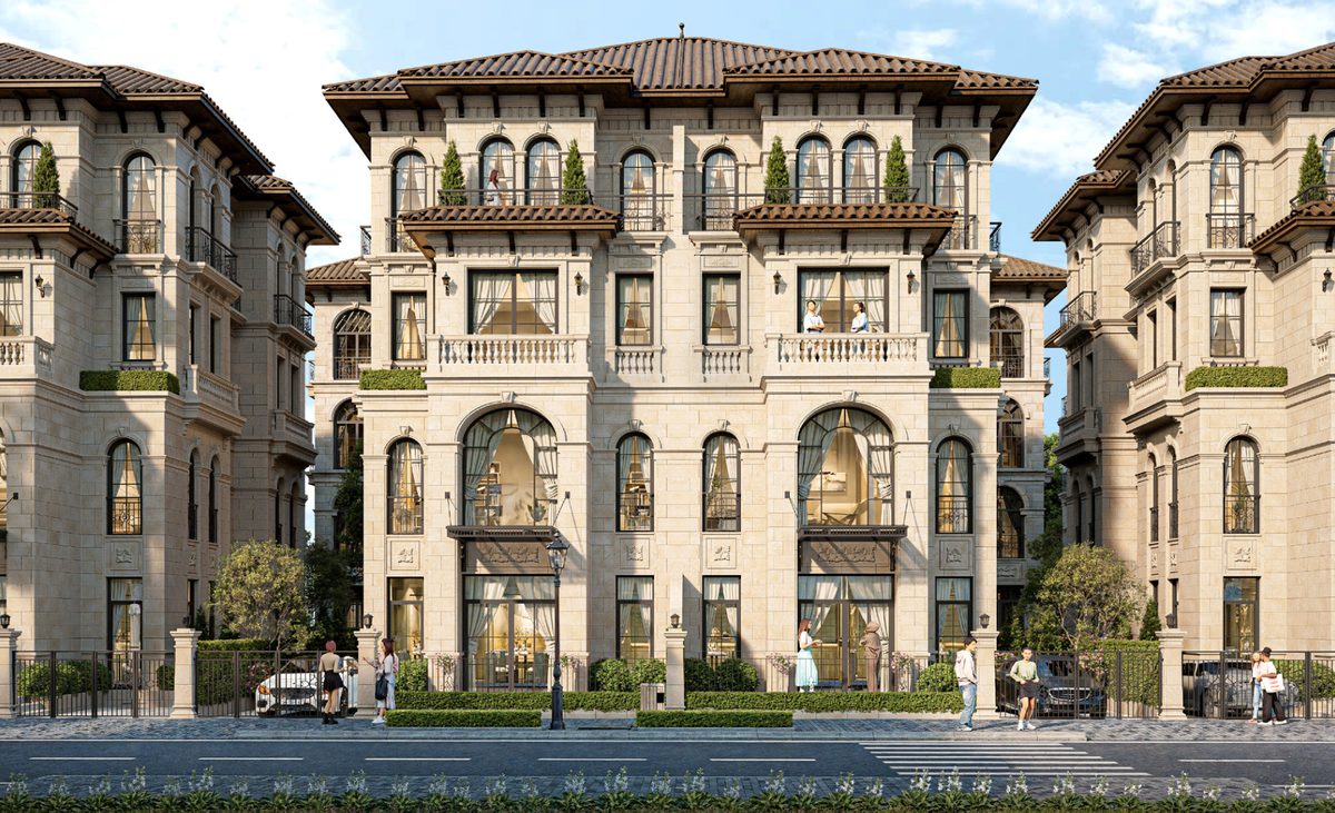Phối cảnh biệt thự song lập tiêu chuẩn Alluvia City