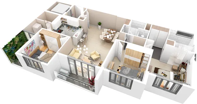 Mặt bằng Aqua Bay: Căn Golf 100 m²