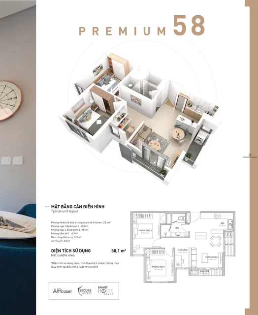 Mặt bằng Aqua Bay: Park Premium · căn 100 m²