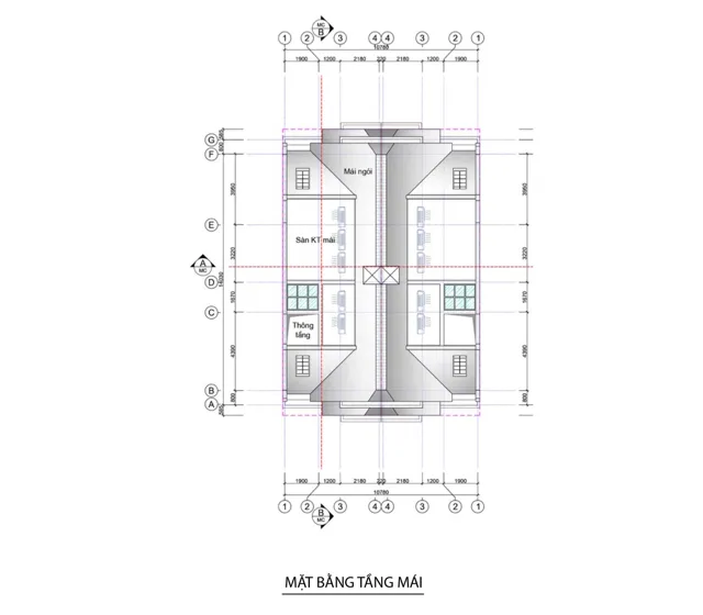 Mặt bằng Làng Hà Lan: Nhà phố TM · tầng mái