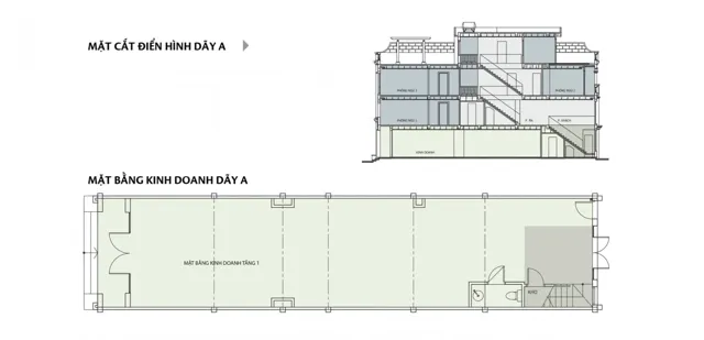 Mặt bằng Phố Trúc: Shophouse dãy A