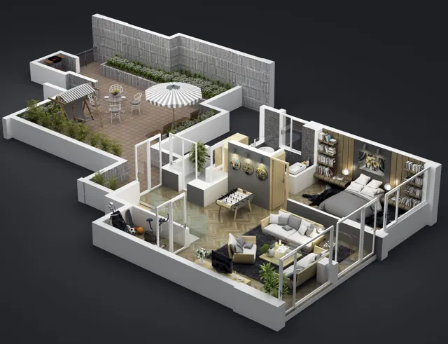 Mặt bằng Rừng Cọ: Penthouse E