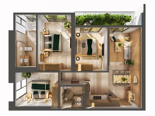 Mặt bằng Sky Forest: Căn SF-06 · 3PN