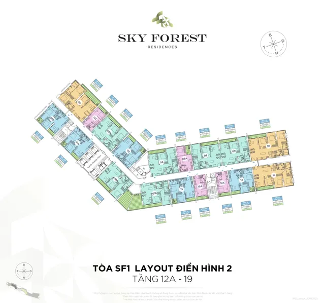Mặt bằng Sky Forest: Tầng điển hình SF1