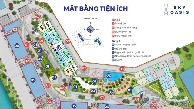 Mặt bằng Sky Oasis: Tiện ích tòa S3, SP