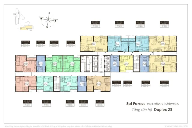 Mặt bằng Sol Forest: Tầng Duplex 23 · SO1