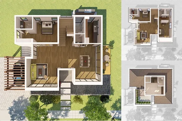 Mặt bằng Vườn Mai: Biệt thự đơn lập